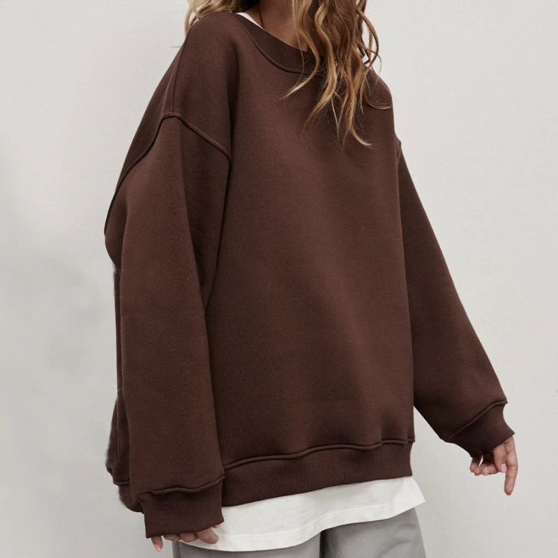 

Hoodies & Sweatshirts for Women Autumn Winter Loose Long Sleeve round Neck Pullover Comfortable Fit Streetwear Casual Top 2025