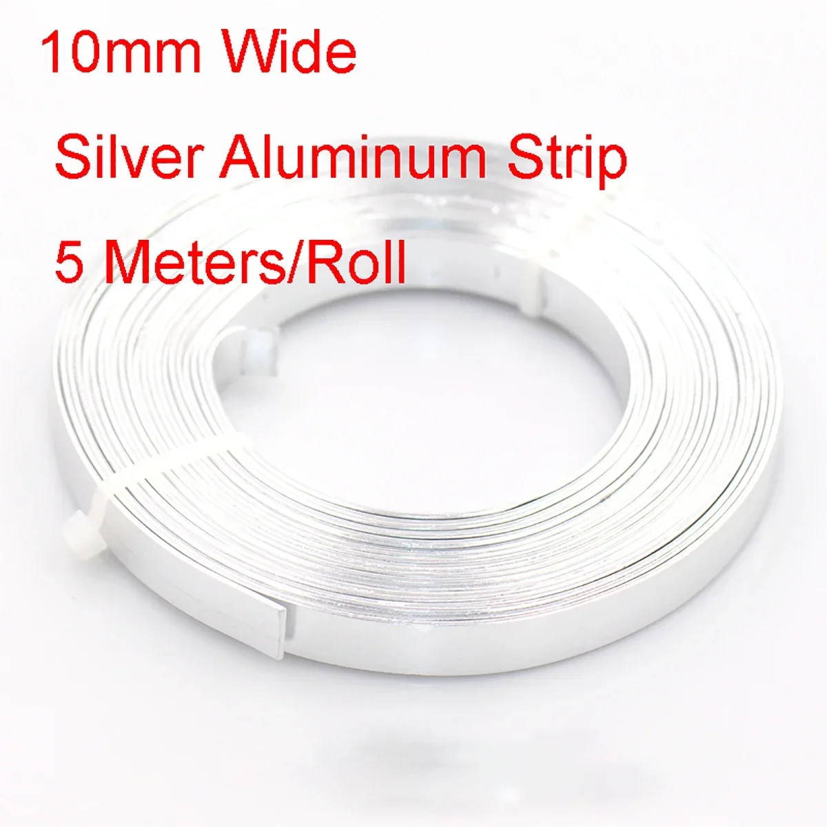 5-Meter 10mm/1mm Wide Flat Aluminum Strip Aluminum Oxide Color Pure Wire DIY Hand Bent Metal Material for Crafting And Projects