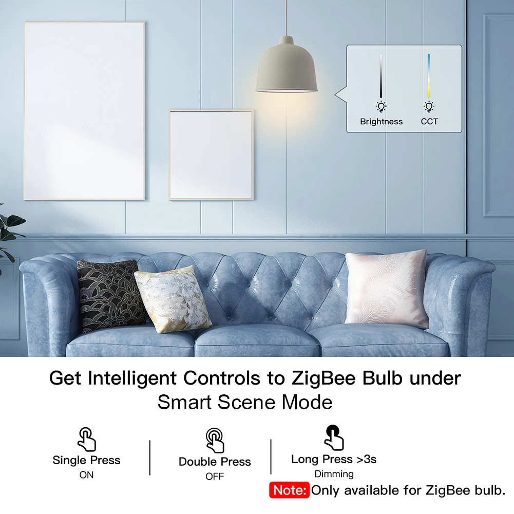 Zigbee Smart Push Button interruttore Wireless eWeLink App telecomando automazione interruttore scena funziona con SmartThings zigbe2mqtt