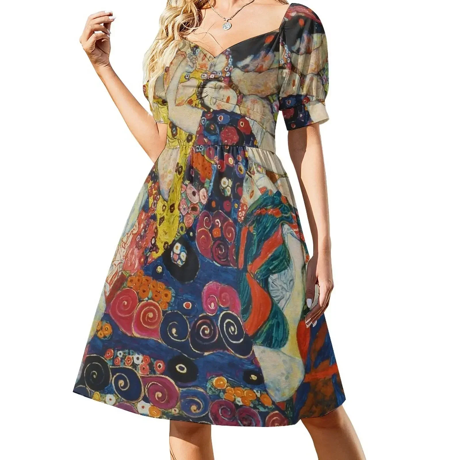 The Virgin, Gustav Klimt, 1913 Sleeveless Dress summer dress womens 2025 Dress