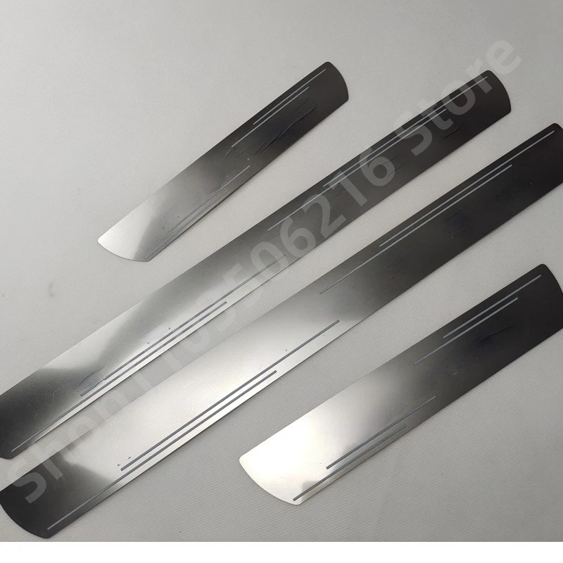 Car Styling For Hyundai Elantra Avante CN7 2021 2022 Door Sill Scuff Plate Sticker Threshold Pedal Bar Guards Accessories