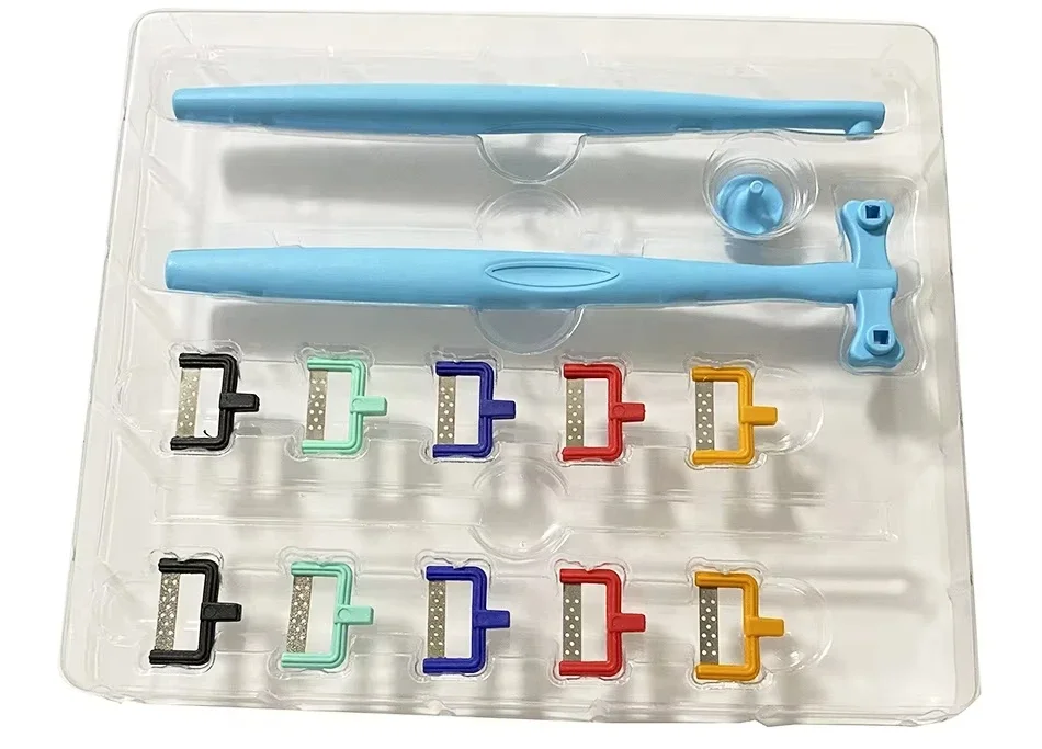 

Dentals Orthodontics Treatments Interproximals Enamels Reductions Kit/Teeth Polishings Saw Blades Kit Manuals Strips System