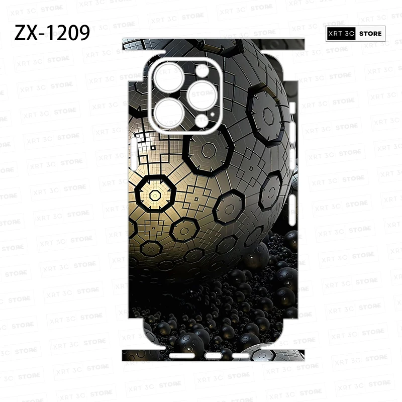 

Цветная наклейка-стикер для iPhone 16 15 Pro Max 14 13 17, защитная пленка на заднюю панель и боковую рамку (не чехол для телефона)
