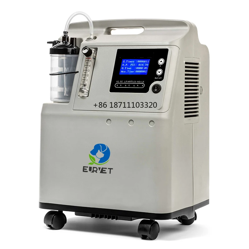 

EUR PET Top Quality Veterinary Equipment Oxygen Generator Medical Grade 5l 10l Double Flow Oxygen Concentrator