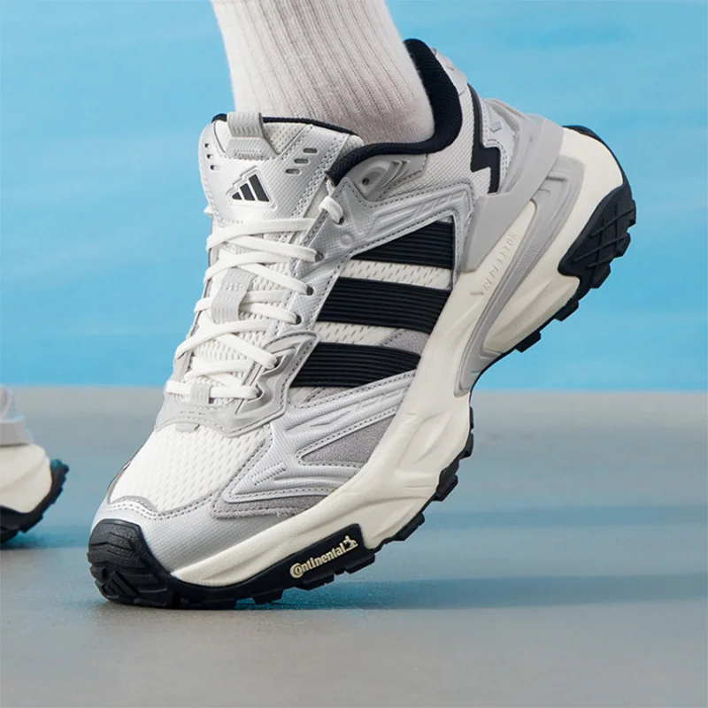 Adidas Silver White Vintage Anti-Slip Wear-resistant Breathable Mesh Men's and Women's Sports Shoes JS0059