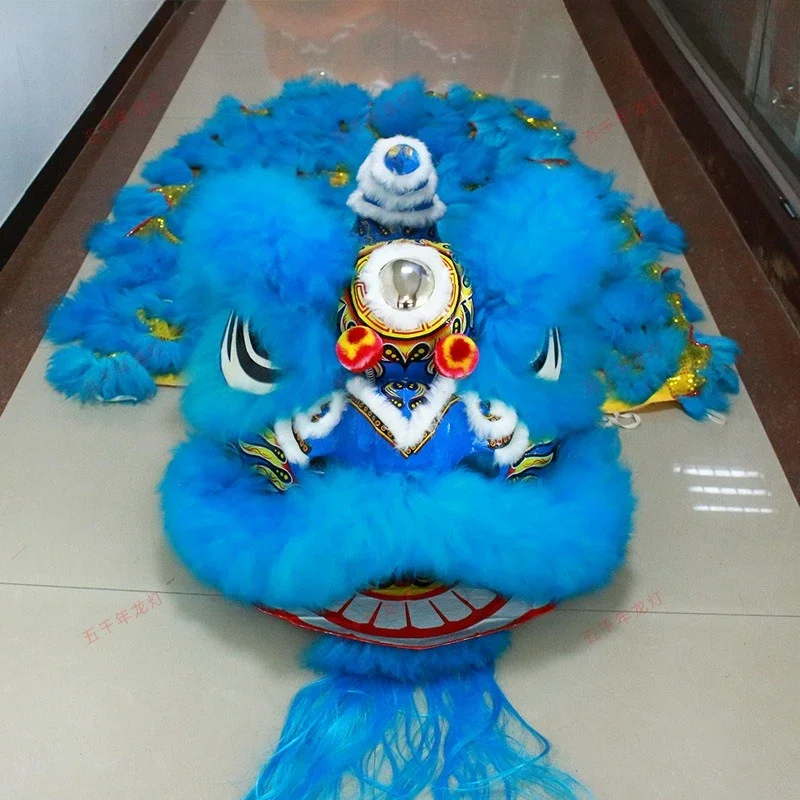 Blue South Lion Woolen Road Lion Dance Performance Prop