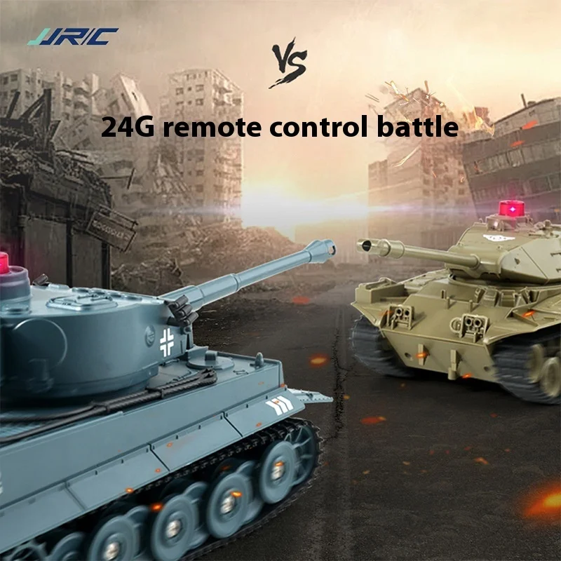 Jjrc New Simulation Tank Military Model 2.4g Remote Control Electric Programmable Children'S Toy Remote Control Car Birthdaygift