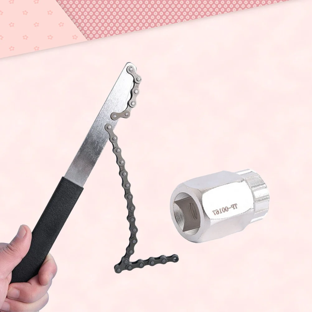 

Bike Chain Tools Kit Sturdy Steel Sprocket Remover Pack Cassette Flywheel Chain Whip Lockring Removal Road Mountain