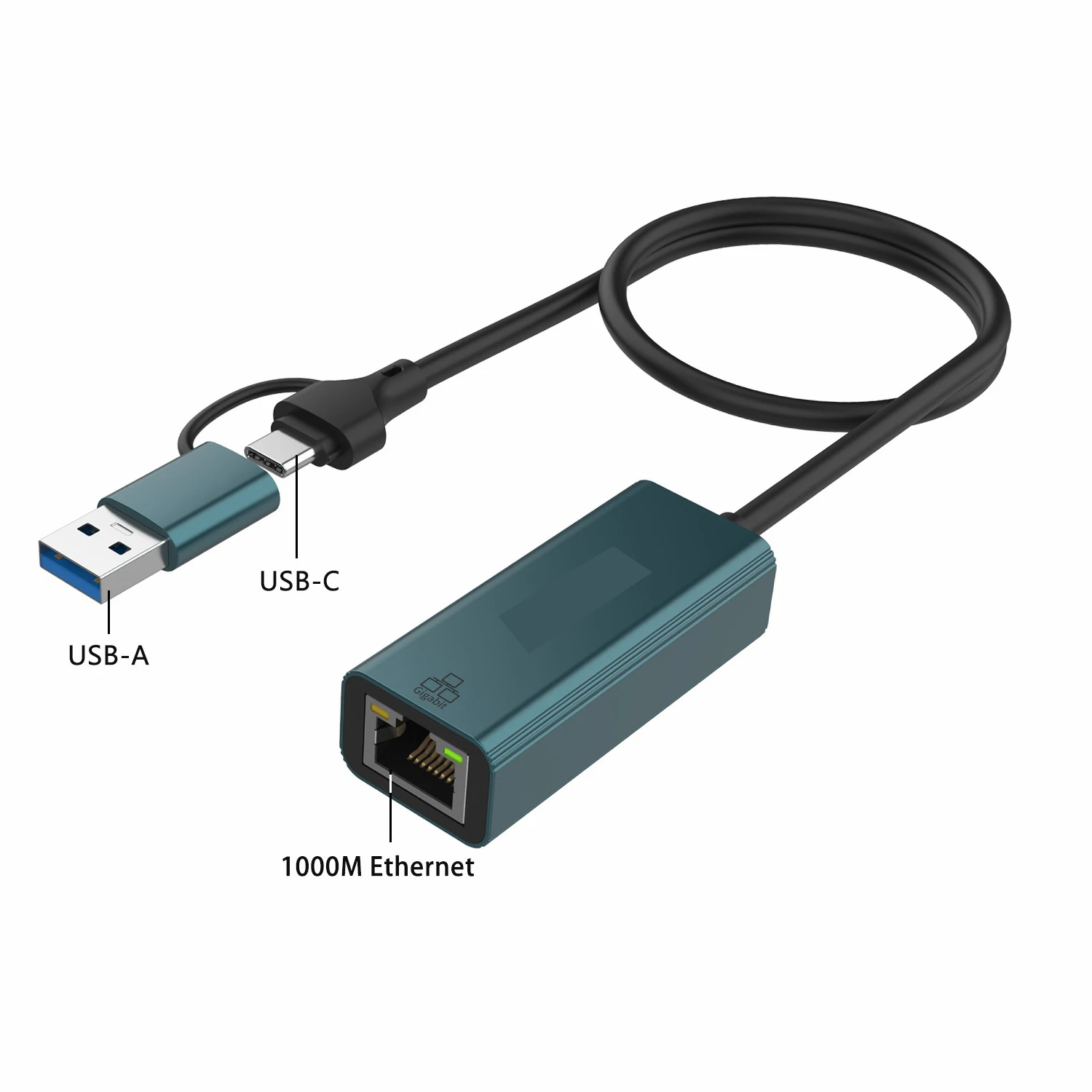 Адаптер USB 3.0 к Gigabit Ethernet, разветвитель, преобразователь 10/100/1000 Мбит/с, конвертер Type-c, USB-концентратор, адаптер локальной сети RJ-45, док-станция