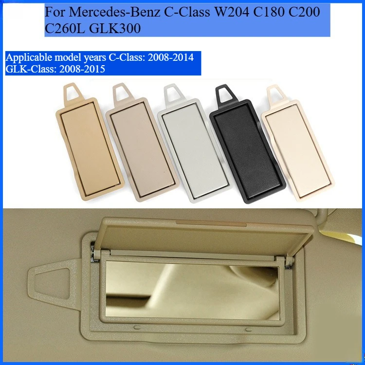 For Mercedes-Benz C-Class W204 C180 C200 C260L GLK300 sun visor makeup mirror Replacement sun visor cover sun visor mirror