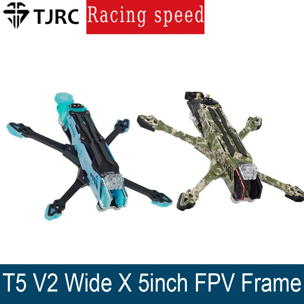 

TJRC T5 V2 Wide X 5inch FPV Frame KIT for O4 Pro/O3 Air Unit Digital VTX RC Racing Freestyle Drone