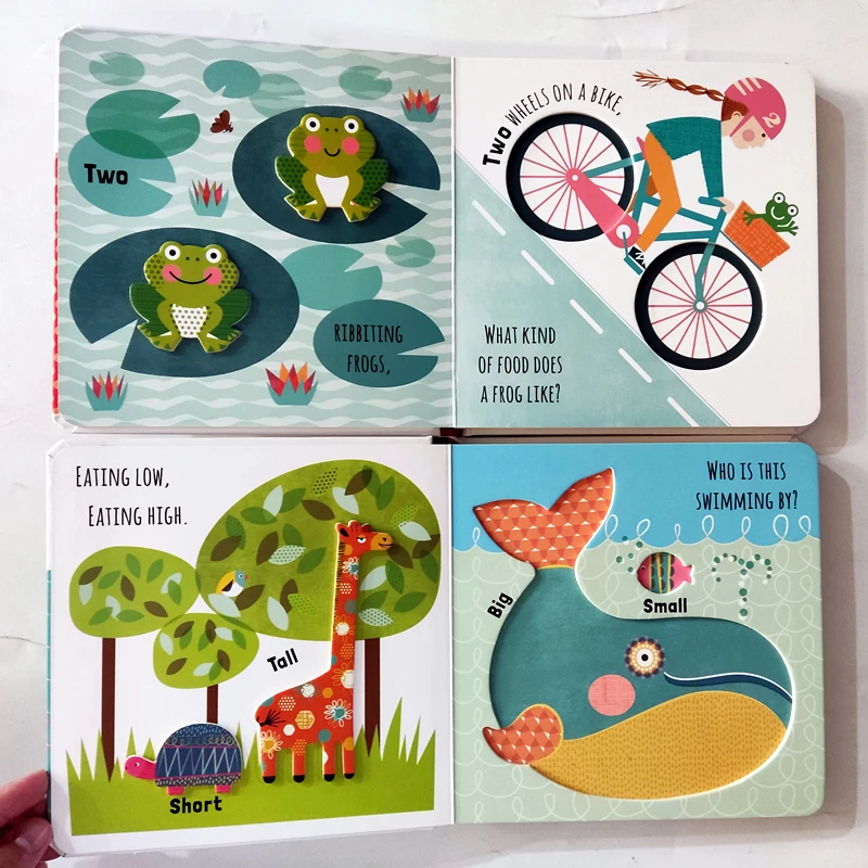1 book Children's English Cardboard Books IN AND OUT BOOKS Shape, Color, Opposite, Number