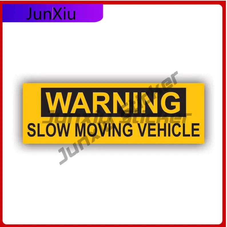 

Warning Slow Moving Vehicle Bumper Sticker Uv Protected Decalssafety Truck Semi Drivers Education Warning Notice Car Sticker
