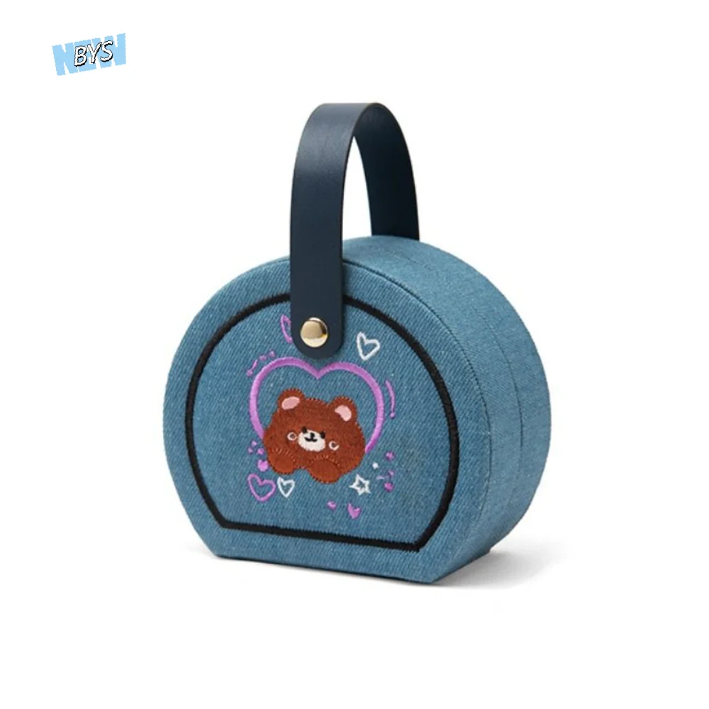 

Вышитая коробка для хранения ювелирных изделий, органайзер для демонстрации ювелирных изделий, дорожная портативная сумка, пылезащитная креативная подарочная упаковка