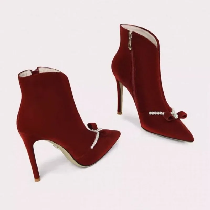 

Shoes Leather Boots Women Ankle Boots Autumn Winter Boots Women High Heels Short Boots Ladies Booties Chaussures Femme Plus Size