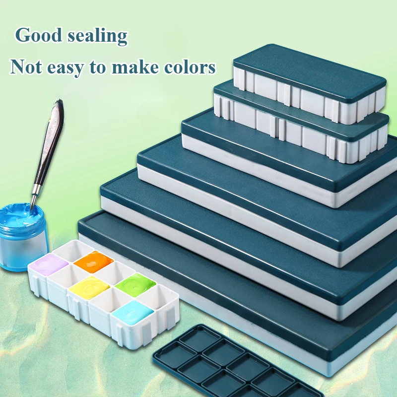 24/36/44/48 Wells Soft Cover Color Palette Good Sealing Properties and Easy To Clean for The Blending and Storage of Pigments