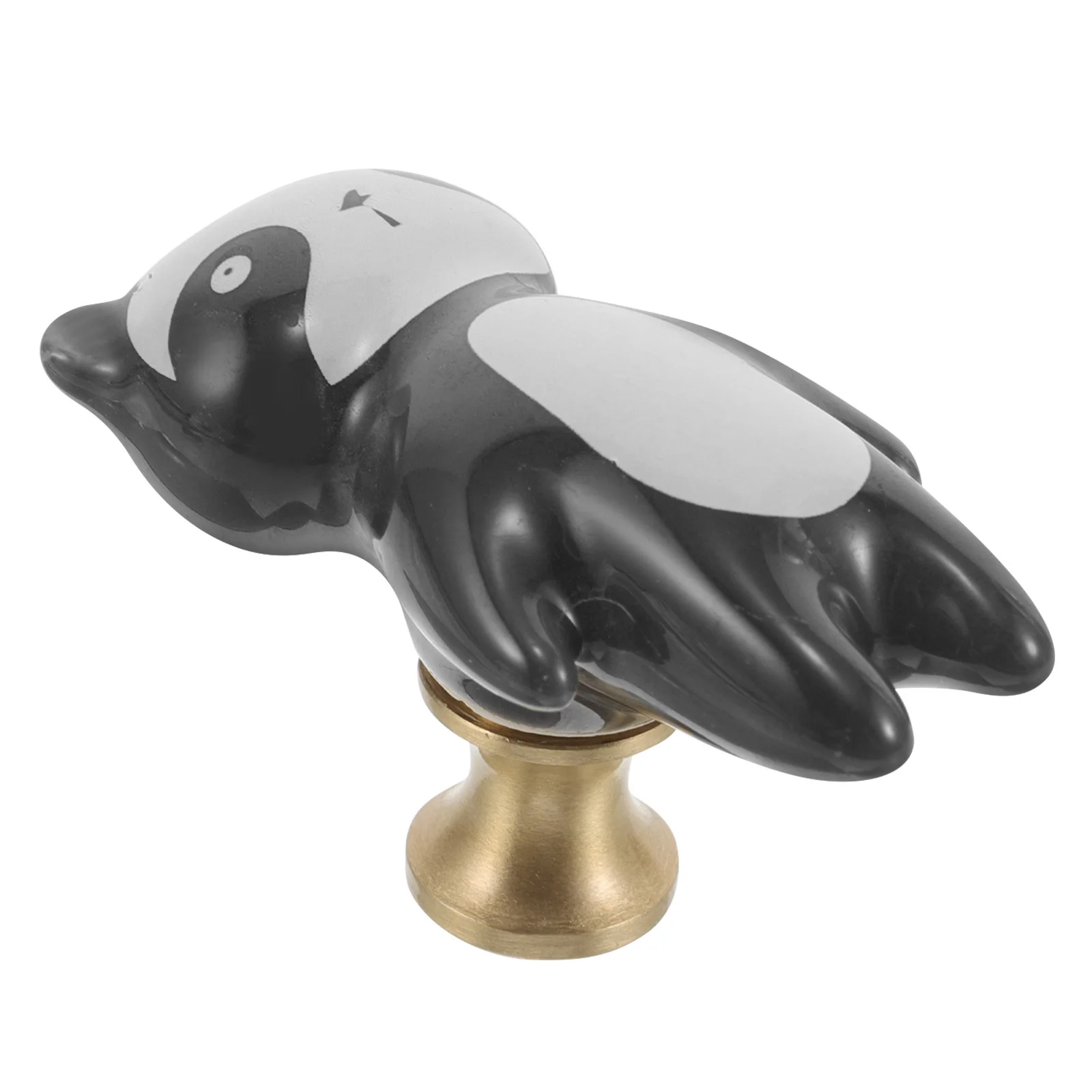 Creative Panda Drawer Pulls Pack of 6 - Fun Animal Handle for Dresser Cupboard Wardrobe Closet Door Kids Room Nursery Cabinet