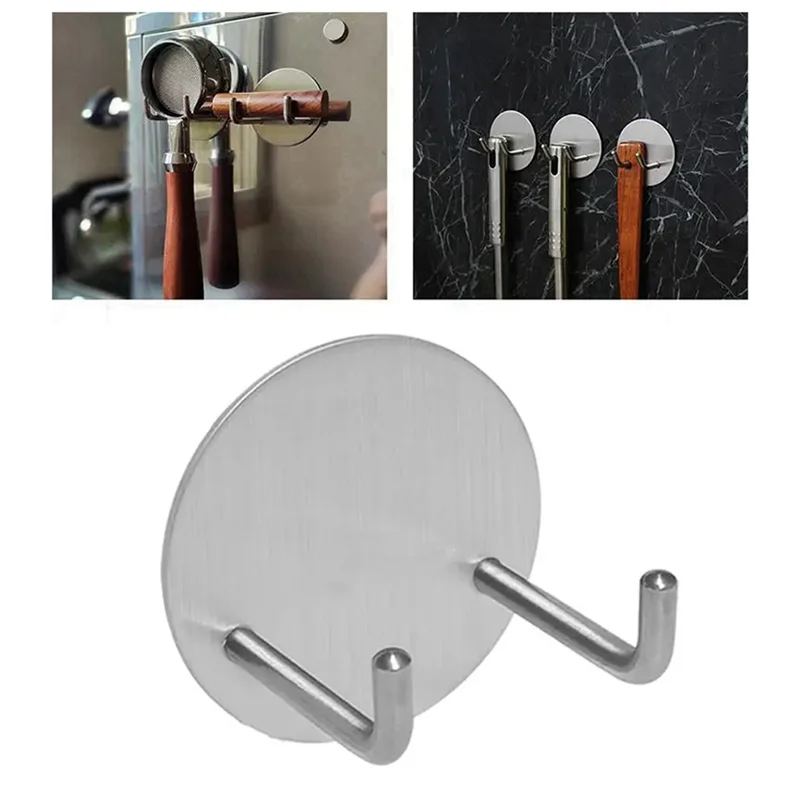 Practical-304 Stainless Steel Coffee Handle Bracket Hook Kitchen Punch-Free Storage Hook Bathroom Multi-Function Hook