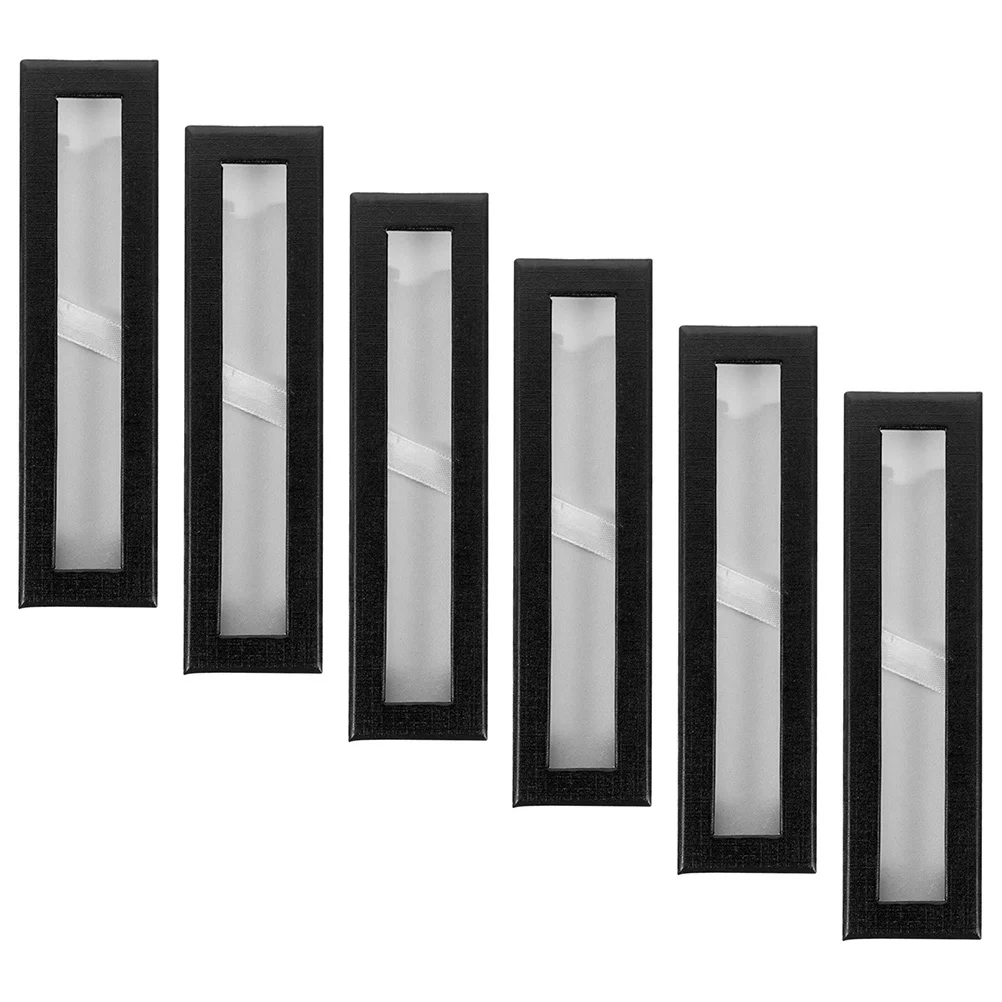 

6Pcs Pen Wrapping Boxes Large Capacity Paper Material Pencil Case Organizer Fountain Pen Storage Gift Present