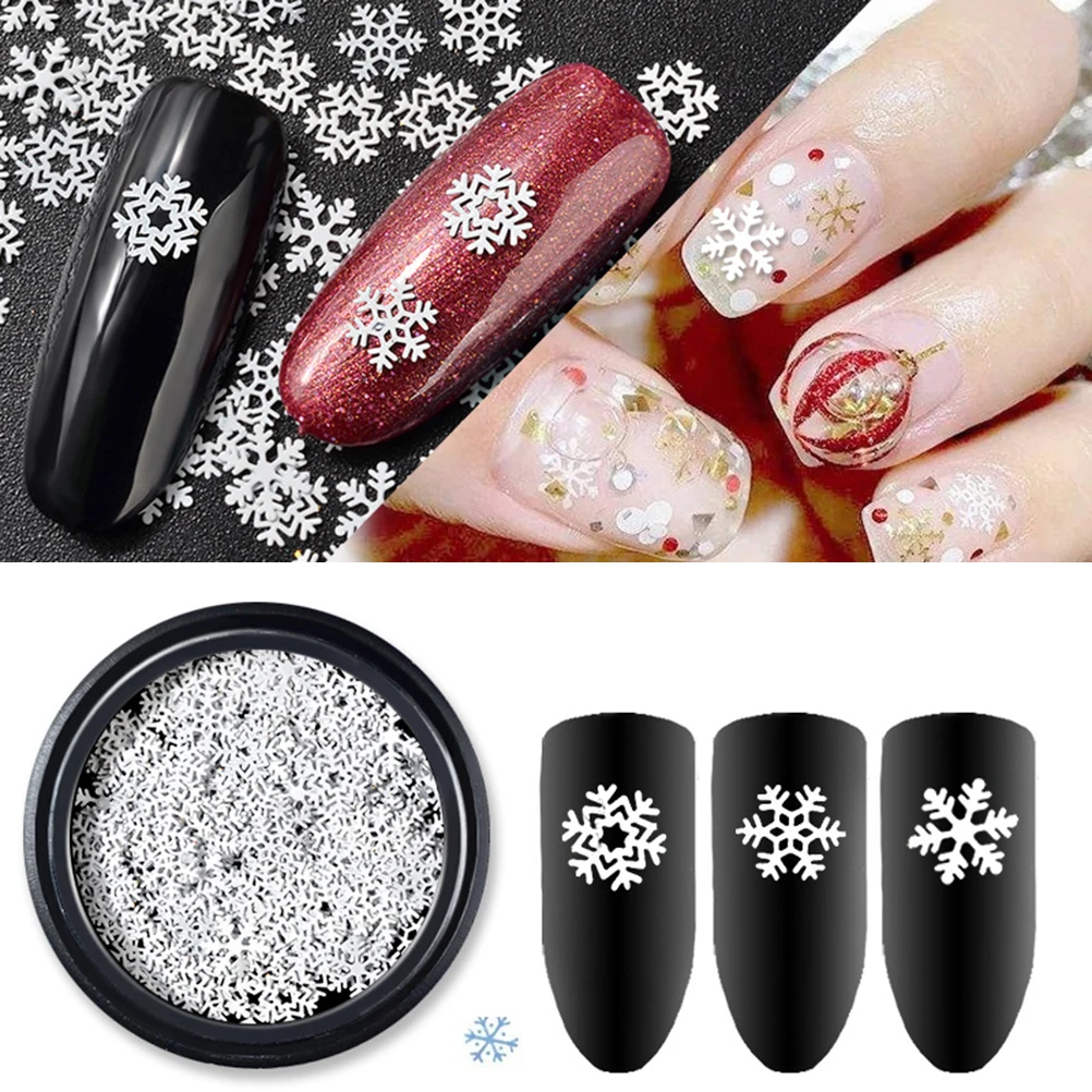2 stuks witte sneeuwvlok computerchips feestelijke nail art stickers kerst sneeuwvlok ontwerp voor familievakantie plezier