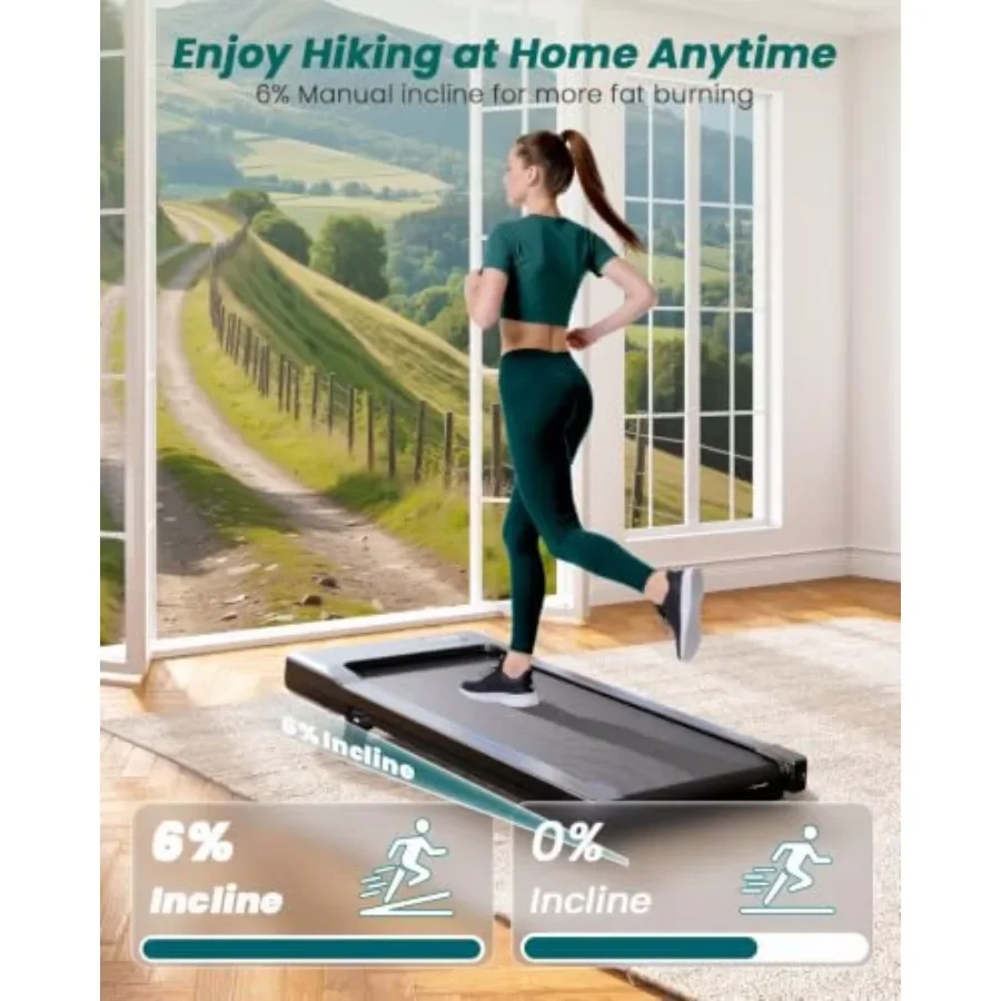 Under Desk Walking Pad Treadmill for Home Office Small Spaces, Steel Frame, Black, Compact Foldable Design with App Remote Cont