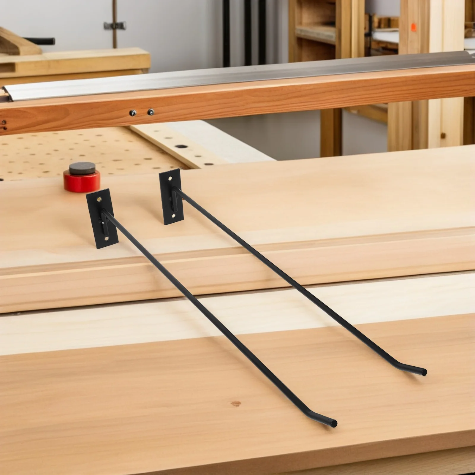 

1Pair Wall Mounted Ball Holder Exercise Ball Storage Rack Multi-Functional Basketball Football Volleyball Gym Organizer