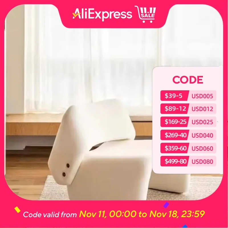 

Designer Living Room Chairs Back Support White Modern Nordic Puffs Sofa Simple Comfy Relax Sedie Da Soggiorno Salon Furniture