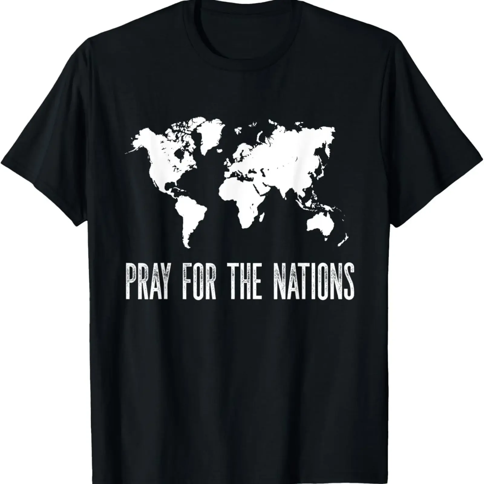 Pray For The Nations Christian Missions T Shirt vintage Washed Comfortable fashion graphic Top For Everyday Wear Breathable