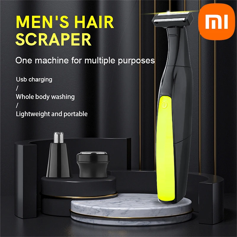 Xiaomi Men's Shaver Multifunctional Rechargeable Earbrow Nose Hair Trimmer Bikini Line Sensitive Shaver Hair Shaving Trimmer