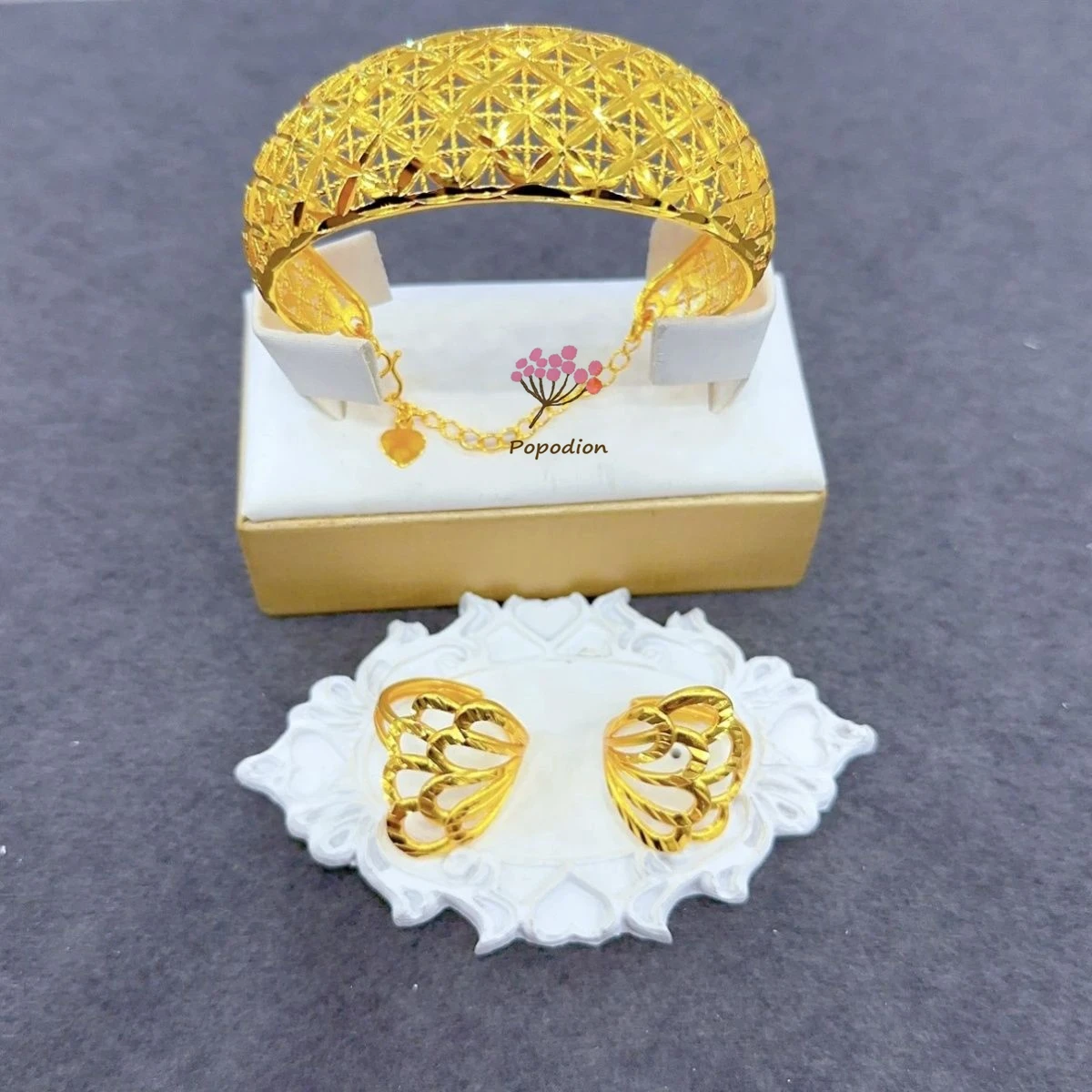 New Dubai Gold Plated Bracelet Ring for Women's Party Jewelry DD10462