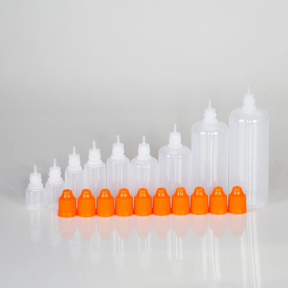 5Pcs 3ml 5ml 10ml 15ml 20ml 30ml 50ml 100ml 120ml LDPE Kunststoff Squeeze Dropper Flasche Abnehmbaren Kappe Flüssigkeit Füllung Container