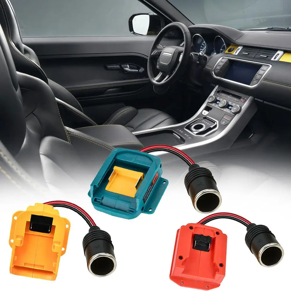 

For Makita/Dewalt/Milwaukee 18V Battery Cigarette Lighter Interface Adapter 18V to 12V Step Down Power Converter for RC Car DIY