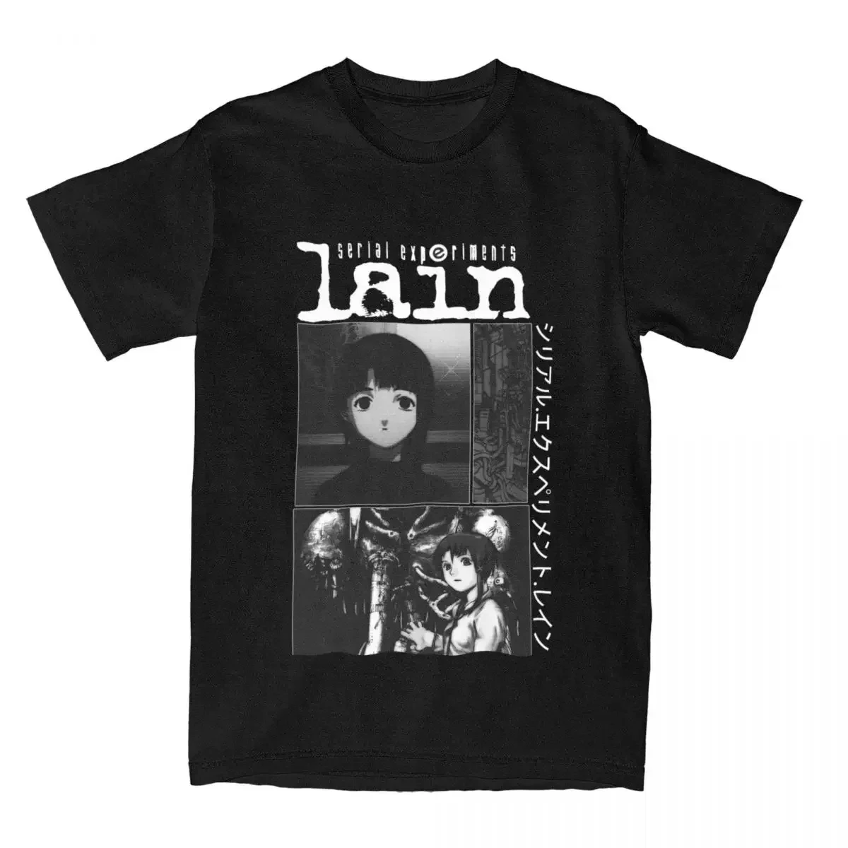 

Women's Serial Experiments Lain 90s Sci Fi Anime T Shirt Pure Clothes Vintage Short Sleeve O Neck Tees Party T-Shirt Fashion Y2K