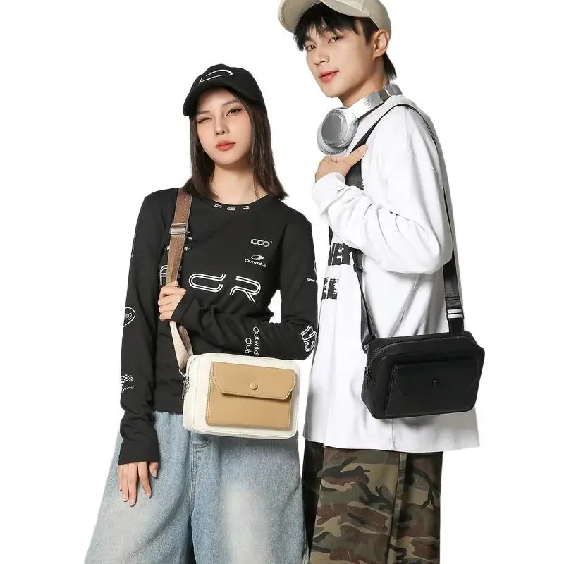 Men's Crossbody Square Bag Versatile Single Shoulder Fashionable Couple Basg Student Friendly City Simple Casual