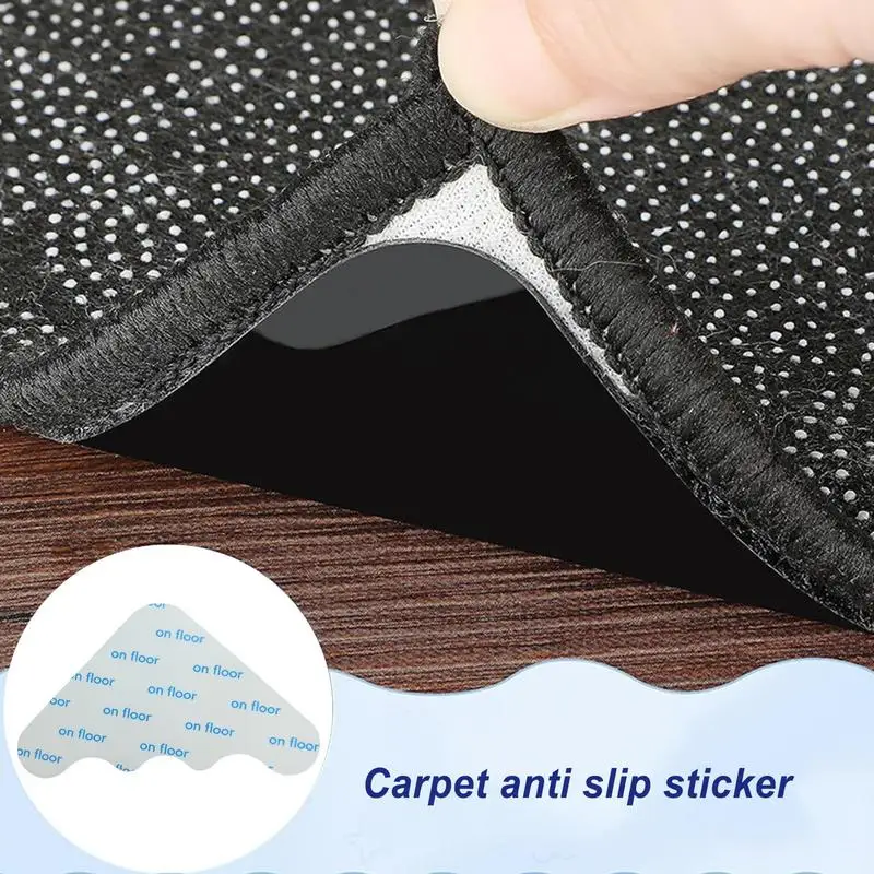 Rug Tape Double Sided Reusable Carpet Tape Stickers Under Rug Carpet Tape Rug Anti Slip Grips Keep Carpet Corners In Place