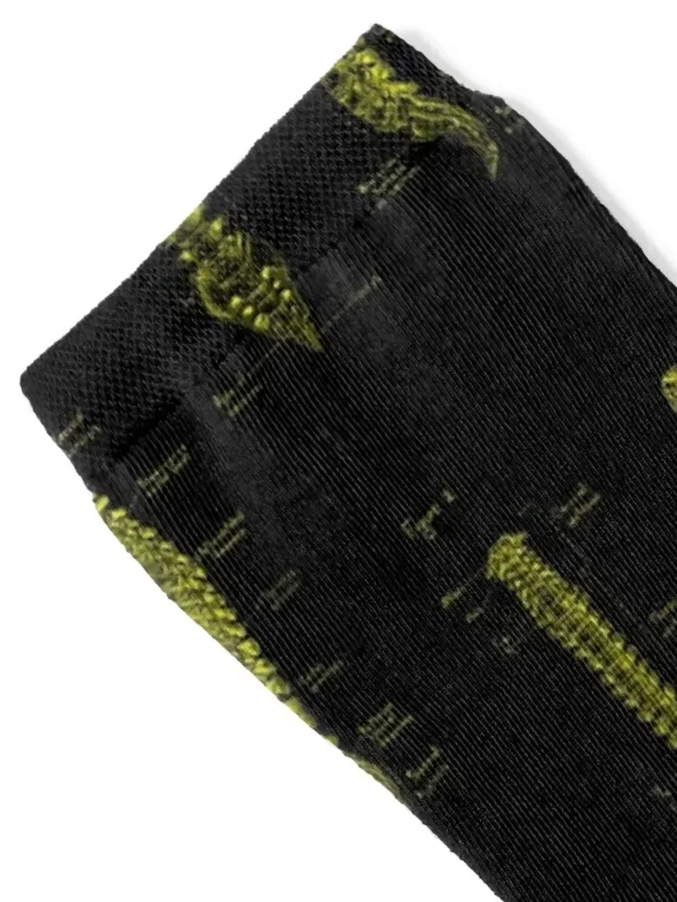 Spine anatomy on chalkboard black and yellow Socks happy hiphop Running Socks Women Men's