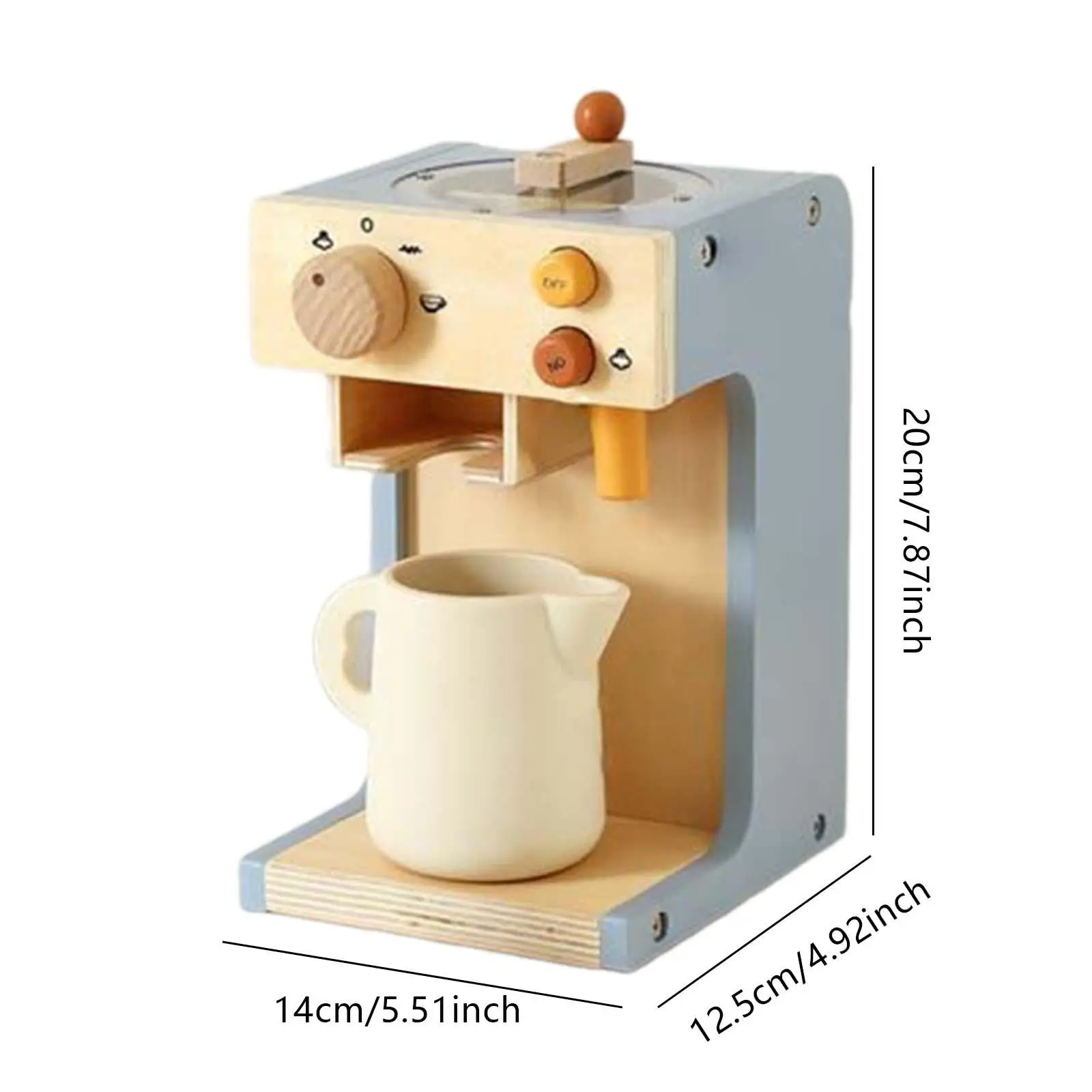 Simulation Coffee Maker Toy Pretend Play Kitchen Learning Basic Skills