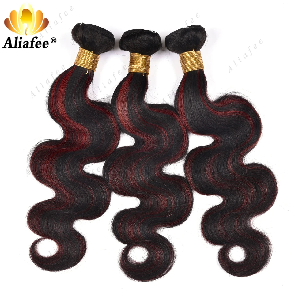 Highlights Red Blonde Colored Brazilian Hair Bundles With 5X5 Lace Closure Remy Body Wave Human Hair Bundles With 4x4 Closure