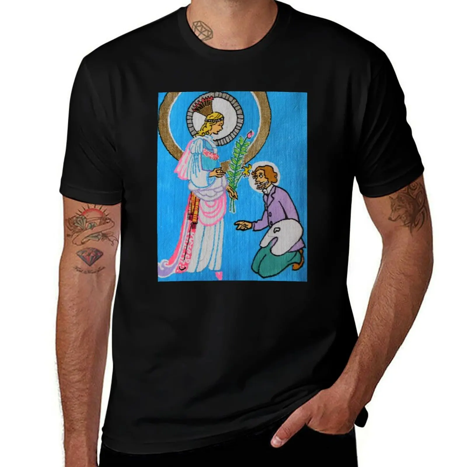 Camiseta Consoling Virgin de James Ensore y Recreated by Fearxx R. Thompson, talla grande, informal, para exteriores
