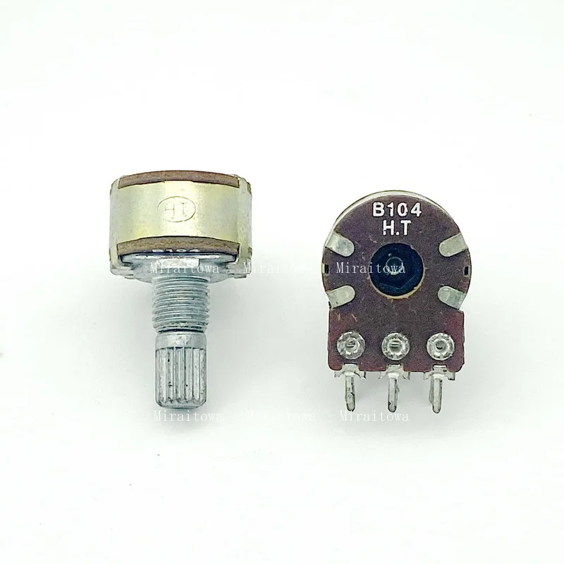 Picture 5: 10PCS FOR HT 16 Type Dual B104 B100K Amplifier Speaker High and Low Frequency Volume Potentiometer with 15mm Handle