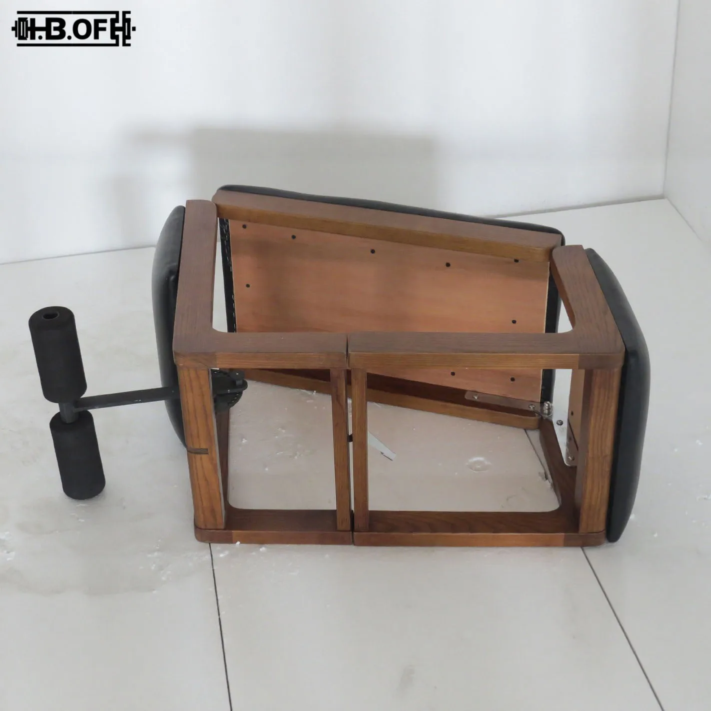 Pilates Multifunctional Folding Chair Indoor Private Training Equipment, White Wax Wood Abdominal Muscle Board view 4