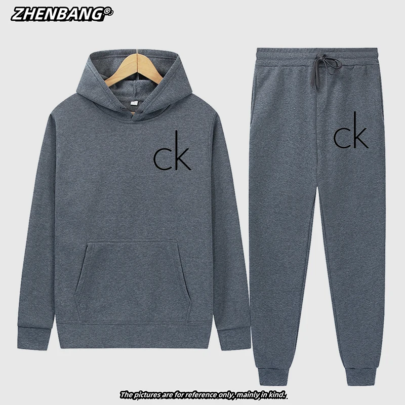 Designer Mens Tracksuits Sweater Trousers Set Basketball Streetwear Sweatshirts Sports Letter Ck Thick Hoodies Men Pants