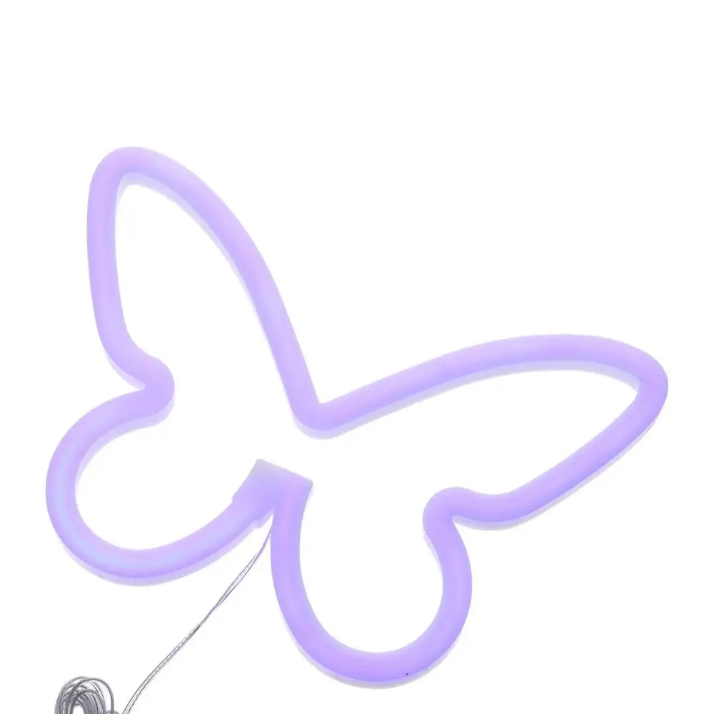 

Cute Energy-saving Butterfly Shaped Light Wall Mounted Plastics Led Neon Light USB/Battery Powered Wedding