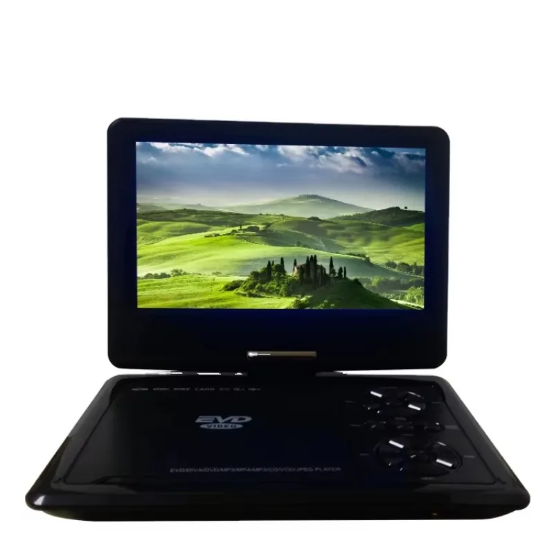 9 Inch Portable DVD Rechargeable EVD CD Player 9 Inch Portable TV Game Monitor DVD Swivel Display SD Card Full-format Game Use