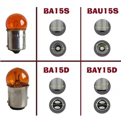 Luces de puerta de bombilla de coche G18, lámpara halógena automática de 10W, 12V, BA15S, BA15D, BAU15S, BAY15D, ámbar claro, luces externas, intermitentes laterales, 4/10x