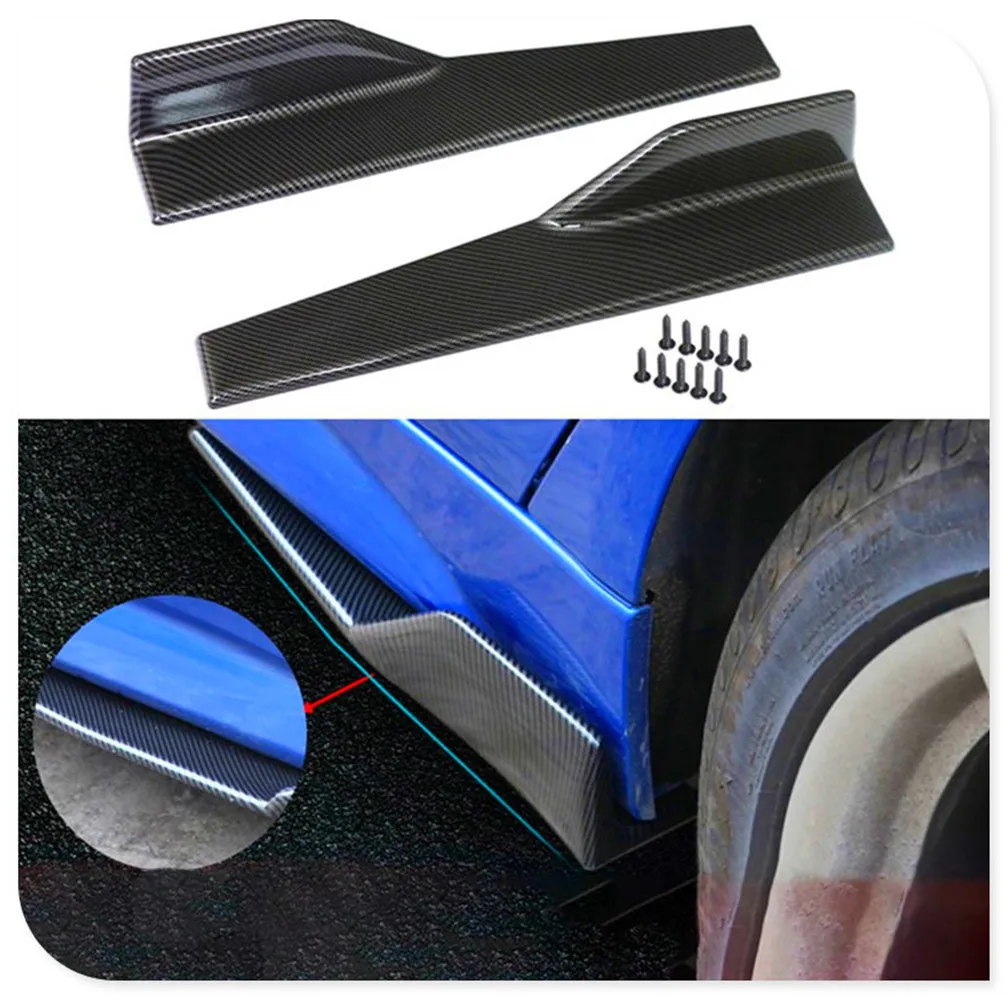 Car Wide Body Side Skirts Splitters Kit Sideskirts Winglet Wings  45cm for Skoda Octavia Rapid Fabia Superb Scala Karoq