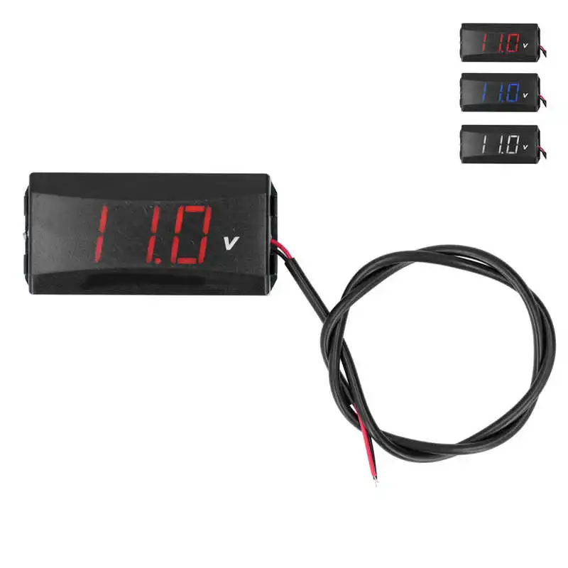 Voltage Testing Meter LED Digital Display Universal for Car Motorcycle Electric Vehicle 12V-80V Auto Voltmeter New