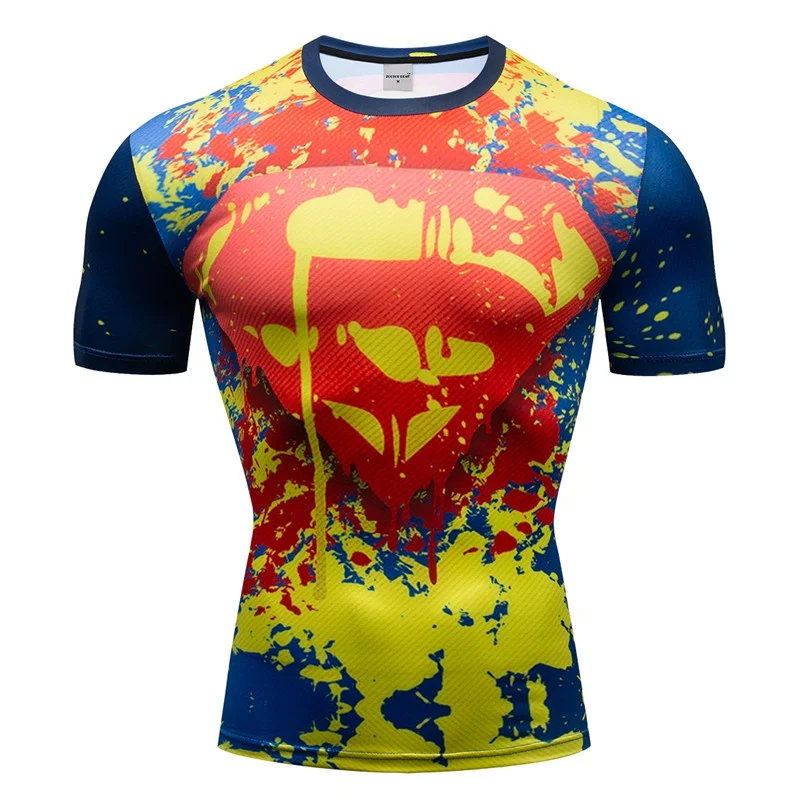 2024 Superman Cool Design Tshirt Childrens Cartoon Superman Printed Tshirt Cosplay Clothing Parent-child Clothing Adult Size