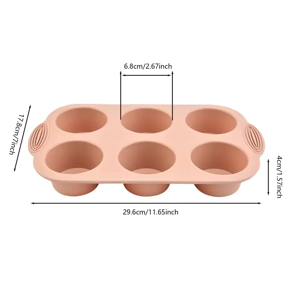 Six Cup Silicone Muffin Pan 3