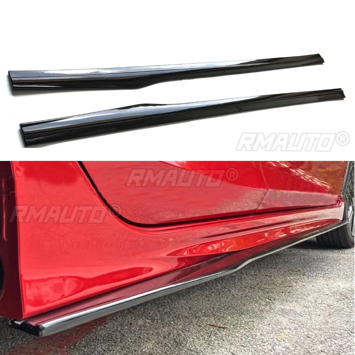 

Car Side Skirt Lip Spoiler Extension Splitter Diffuser Guard Apron Side Skirt Apron For Honda City RS Model 2020-2025 Body Kit